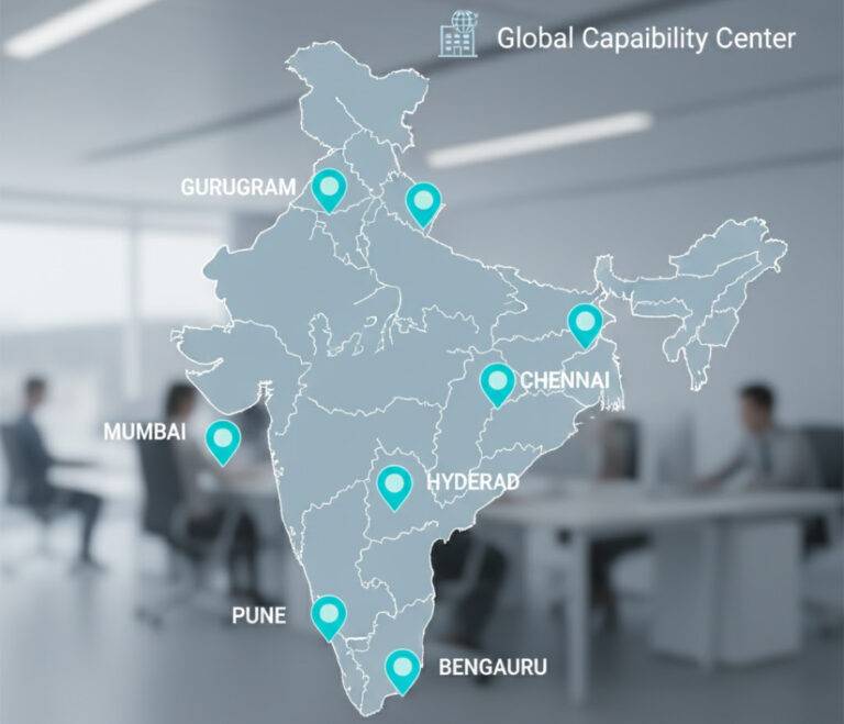 Key GCC locations in India for Global Capability Centre setup