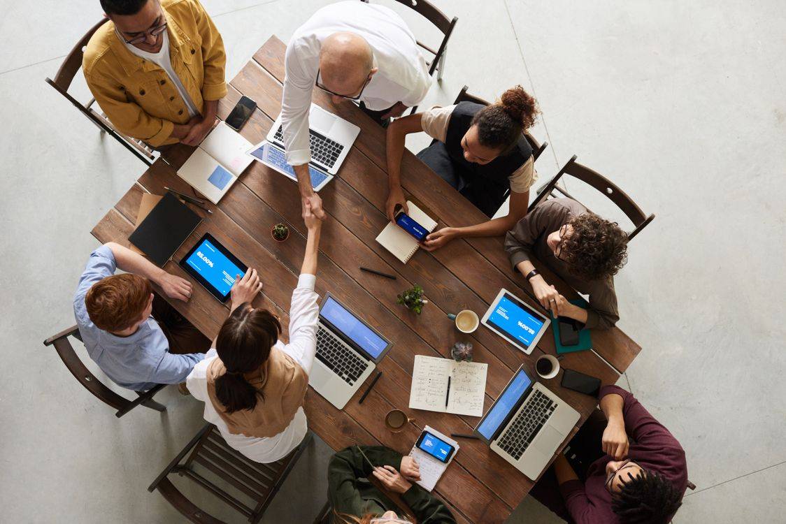 Business team planning staffing requirements and workforce needs
